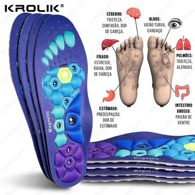 BRANDED For Akusoli Magnetic Acupressure Insoles Women&Men Akusoli Acupressure Insoles