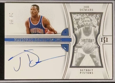 Joe Dumars 2022-23 Panini National Treasures Archives tinta automática 29/99 #NAI-JOE Foto 1 de 2