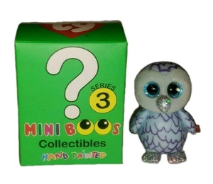 TY Mini Beanie Boos Series 3 OSCAR the Owl NEW Hand Painted 2" Vinyl Figure - Picture 1 of 10