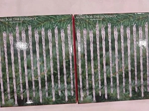 Vidrio Transparente Twisted Icicles 2 Cajas 7.5" Recorte Adorno de Navidad, Hielo de Invierno - Imagen 1 de 12