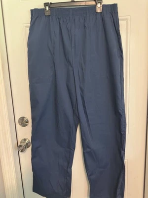 时尚 Seal Healthcare 男女通用蓝色弹性拉磨磨砂裤 尺寸 XL 全新无标签 — 第 1/4 张图片