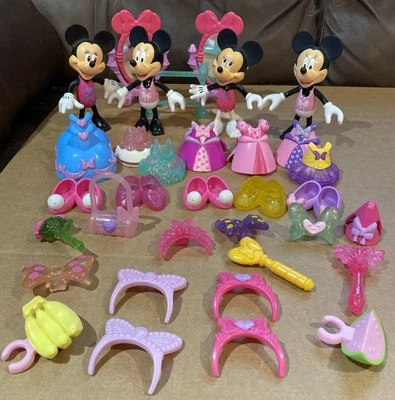 Mattel Disney Minnie Mouse Snap N’ Estilo Muñecas de Vestir Juguete Figuras Lote (o) Foto 1 de 4