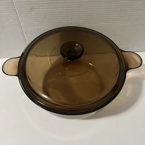 Vintage Corning Ware Visions 5 Quart Dutch Oven Roaster w/ Lid Ambe France - Picture 1 of 9