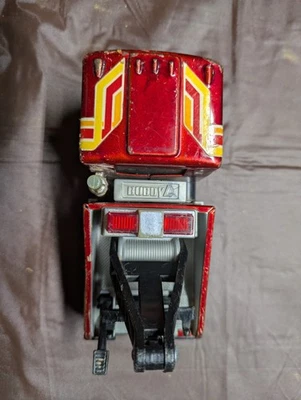 Camión de remolque Buddy L vintage de acero prensado de alta resistencia con luces rojas y elevador - Japón Foto 1 de 4