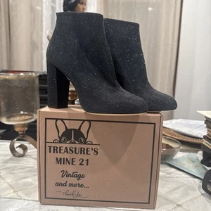 charlotte olympia Stiefel Vero Cuoio Made In Italy Gr. 40 Glitzer Blau (1010) - Bild 1 von 12