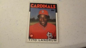1986 TOPPS # 498 TITO LANDRUM  BASEBALL CARD
