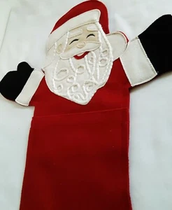 Weihnachtsmann Weihnachtsstrumpf Jolly Vintage Oversized Wolle Handarbeit - Bild 1 von 10