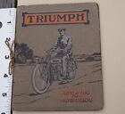 1916 Vintage Original Triumph Hints And Tips For Motorcyclists Manual Only $550.00 on eBay