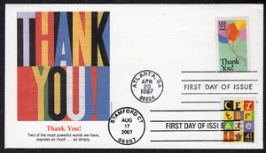 2007/1987 41c Celebrate Stamp (4196) /Thank You! (2269) Fleetwood DUAL FDC NQ634 - Picture 1 of 1