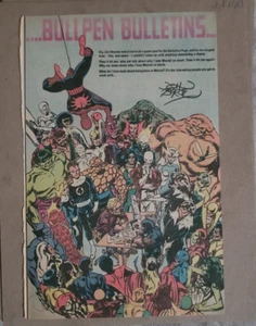 Anuncio 1980 de boletines John Byrne Bullpen del artista de cómics de Marvel (JA660 - Imagen 1 de 1