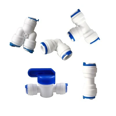 10 50 PCS Quick Connector 1/4” 3/8“ Tee Push in Tube Fitting for Purifier water - Image 1 of 3