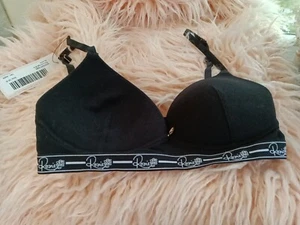 Bra Rosie Marks and Spencer Wireless Bra 30B Rib Lounge Black White New with tag - Picture 1 of 11