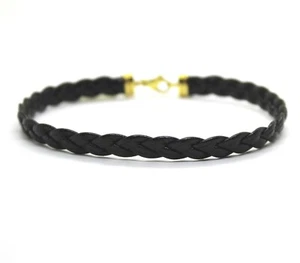 Bracciale in Caucciù con Chiusura in Oro Giallo 18k - Imagen 1 de 2