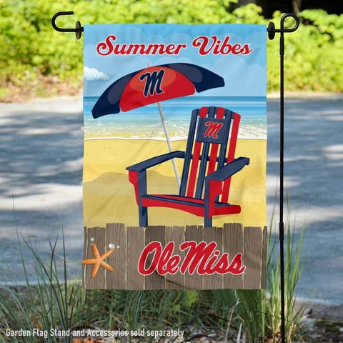 Ole Miss Summer Season Vibes Garden Flag and Yard Banner Cover