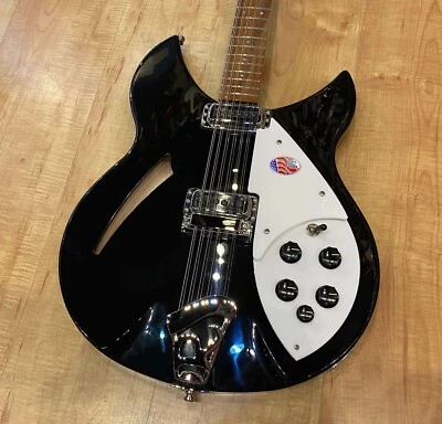 Rickenbacker 330/12 12-String 21-Fret Electric Guitar JetGlo (Black) - Image 1 of 4