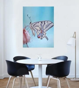 LED-Wandbild "Schmetterling" Dekoration LED Bild mit 3 LED-Lämpchen, 80 x 60 cm - Bild 1 von 4