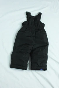 RUGGED BEAR WINTER SNOW SKI BIBS OVERALLS SZ 12 MONTHS BLACK - Picture 1 of 6