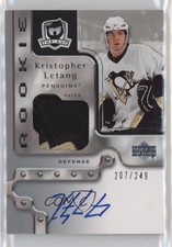 2006-07 Upper Deck The Cup /249 Kris Letang Kristopher RPA Rookie Patch Auto RC