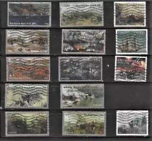 USA Used Stamps Civil War History 14 Different Versions Fine off paper - Picture 1 of 1