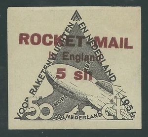 1934 GREAT BRITAIN rocket mail stamp - Gerhard Zucker - EZ 1B5 - Picture 1 of 2
