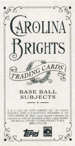2022 Topps T206 Wave 5 CAROLINA BRIGHTS BACK Cards (PR ~6) - Picture 1 of 4
