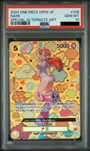 PSA 10 Nami SR-SPC OP08-106 Emperors in the New World ONE PIECE Card JP 2025 - Picture 1 of 4