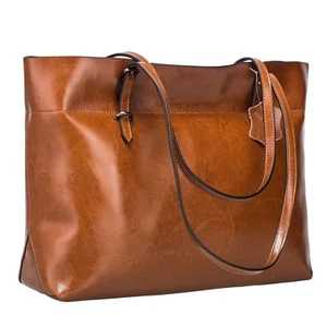 Genuine Leather Large Tote Shoulder Handbag for Women Christmas Gift For Her - Picture 1 of 6