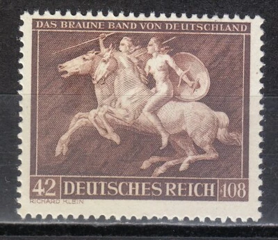 Alemanha 1941 MNH Mi 780 Sc B192 “Fita Marrom” em Munique. Amazonas / Segunda Guerra Mundial ** - Imagem 1 de 2