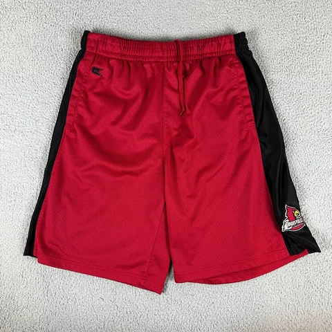 Louisville Cardinals Shorts Mens Extra Large Red Athletic Polyester Colosseum Cover