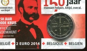 2 euro comm. Belgio 2014 - Croce rossa coin card - Imagen 1 de 1