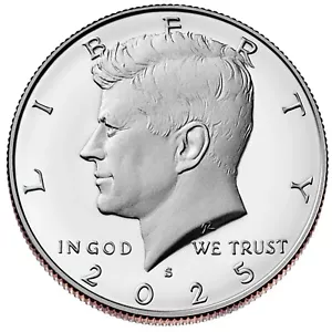 2025 S SILVER PROOF KENNEDY HALF DOLLAR 50C DCAM - Picture 1 of 3