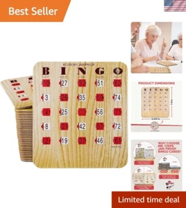 Heavy-Duty Portable Bingo Cards – 50 Non-Duplicate Cards with Sliding Windows - Picture 1 of 11