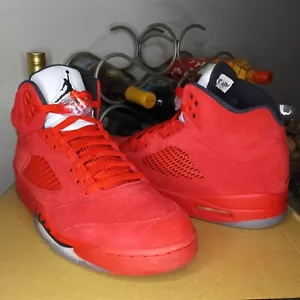 Nike Air Jordan 5 Retro Red Suede 2017 Size 11.5 Men's Rare - Picture 1 of 9