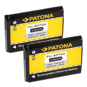 2x Patona Akku 3,7V 500mAh für Samsung L20,MV800,PL100,PL101,PL120,PL121 - Bild 1 von 1
