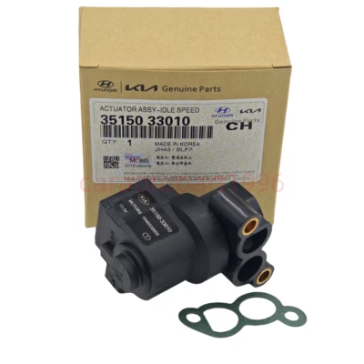 Регулирующий клапан холостого хода 35150-33010 с прокладкой подходит для Kia Rio Sportage Spectra - Изображение 1 из 4
