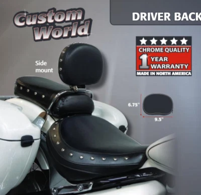 Encosto Custom World Drivers 01-1721 para 04-11 Honda Shadow Aero VT750 - Imagem 1 de 4