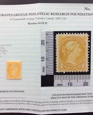 BroadviewStamps Canada #35vii MOGH. Perf 11.5 x 12.  Crease.  Certified.  CV$600 - Image 1 of 4