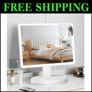 Large 88 LED Lighted Vanity Makeup Mirror with 10X Magnification - Modern Style - Picture 1 of 10