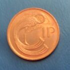 Ireland 1 Penny 1996 Copper Plated Steel Coin Harp Bird H278
