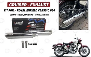 Ajuste para Royal Enfield "Classic 650 Stallion Silver Escape" - Imagen 1 de 9