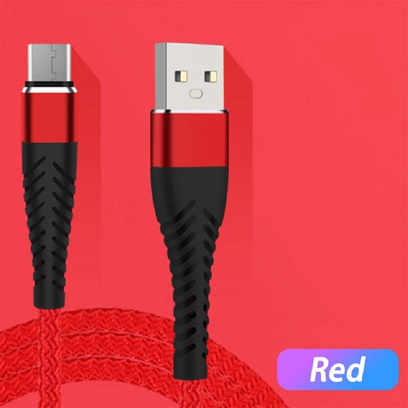 3/6/10 FT Fast Charging 2.4A Micro USB Cable Chargeur For Samsung Android Phones - Image 1 of 4