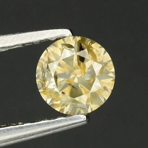 Diamante 0,25 Cts Non Trattato Giallo Scintillante Grigio 100% Diamante Naturale - Foto 1 di 3