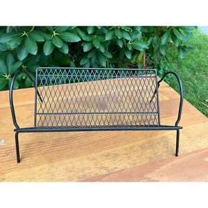 Libro de mesa o soporte para discos MCM de metal vintage  - Imagen 1 de 10