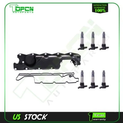 07-14 For Volvo XC90 S80 3.2L valve cover W/Gasket&Ignition Coil - Image 1 of 4