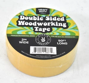 Hippie Crafter Double Stick Tape For Woodworking 2" W x 90' HC-WWTP-1 Yellow - Picture 1 of 7