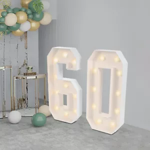 60 Light Up Numbers 60th Birthday Party Decoration Light Up Numbers Decorations - Picture 1 of 18
