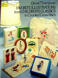 Dover Ginnie Thompson CHILDREN CLASSICS 1976 Charted Cross Stitch 42pg booklet - Picture 1 of 5