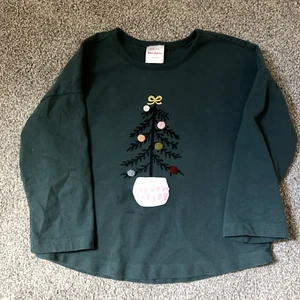 Hanna Andersson Size 5 110cm Christmas Tree Holiday Green Shirt - Picture 1 of 6