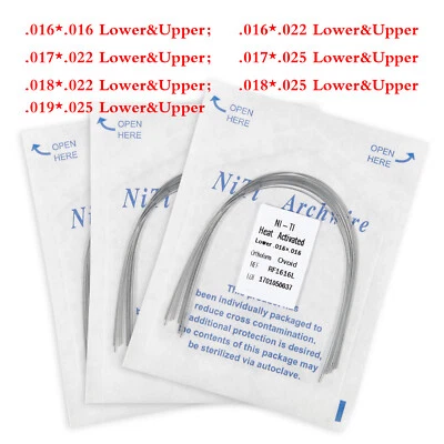 Alambres arco rectangulares Niti activados térmicamente para ortodoncia dental - Image 1 of 4
