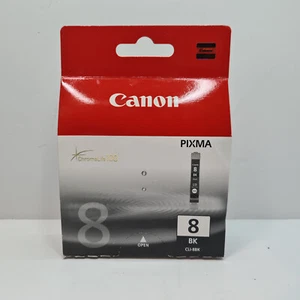 Genuine Canon 8 Black CLI-8BK INK Cartridge PIXMA Chromalife 100 New - Picture 1 of 2